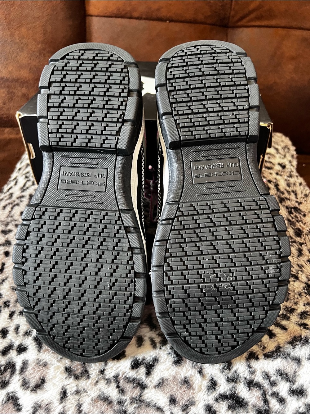 Skechers Work Biscoe ST Steel Toe Shoes Women’s Size 6 Black Pink - LIKE NEW! - Picture 10 of 11